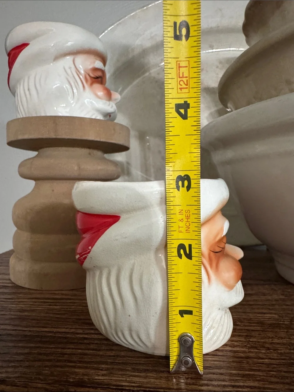 Crazed & Chippy Vintage Santa Mugs